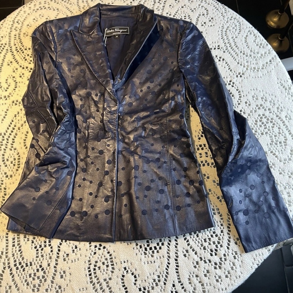 Salvatore Ferragamo Women’s Lamb Leather Blazer
